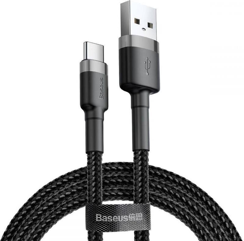 Кабель Baseus Cafule USB-USB-C, 2A, 2м Black/Grey (CATKLF-CG1)