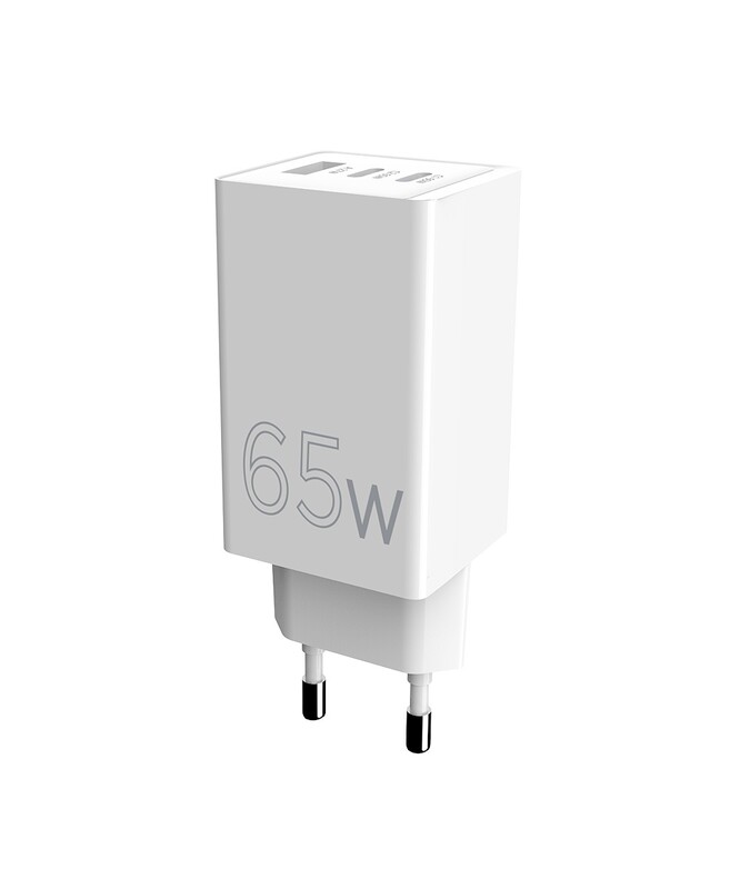 Сетевое зарядное устройство Sigma mobile X-power 65W GaN, PD, QC (2xUSB-C + 1xUSB-A) White (PS65-01)