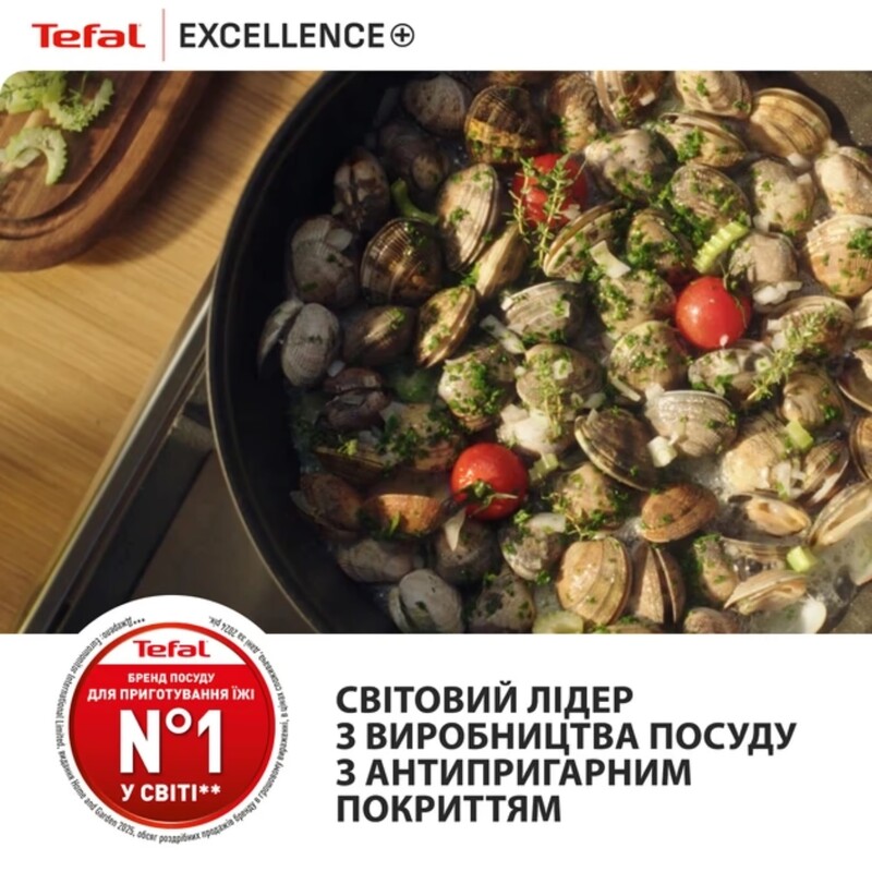Сотейник с крышкой Tefal Excellence+ 24 см (G3308802)