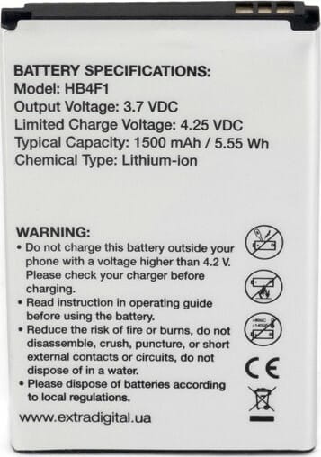 АКБ Extradigital для Huawei HB4F1 C8600 3.7V 1500mAh (BMH6434)