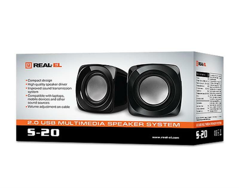 Акустическая система REAL-EL S-20 Black