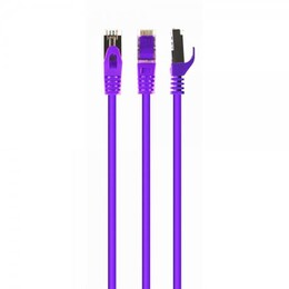 Патч-корд S/FTP Cablexpert (PP6A-LSZHCU-V-15M) cat.6a, литий, 50u "штекер із засувкою, 15м, фіолетовий