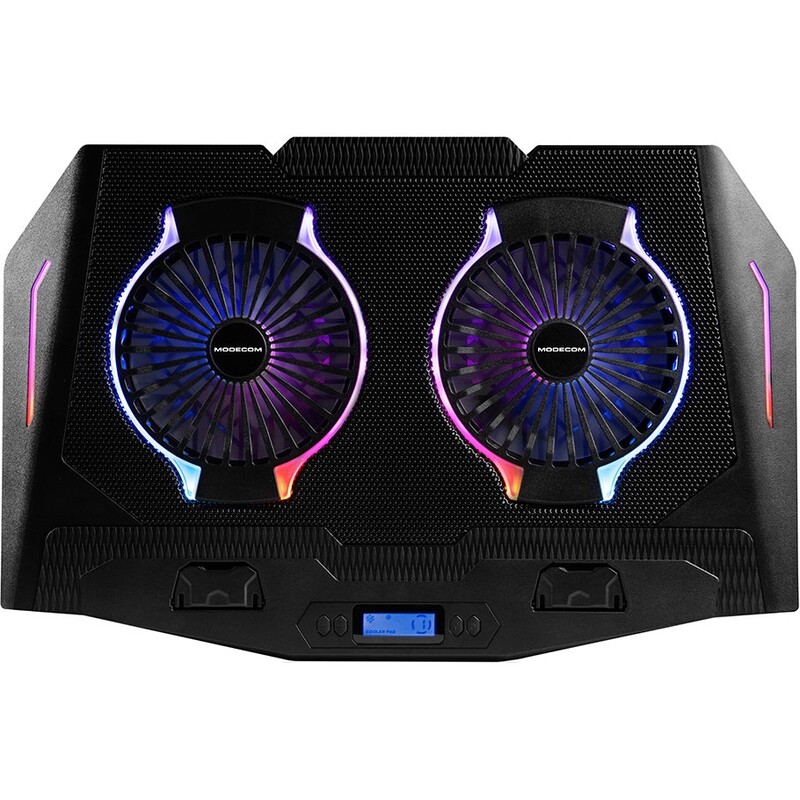 Подставка для ноутбука Modecom SILENT FAN MC-CF-21-RGB Black (PL-MC-CF-21-RGB)