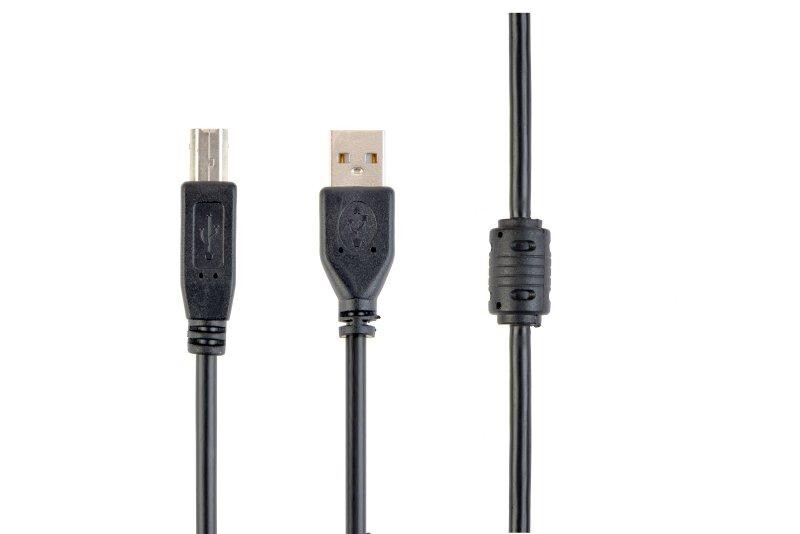Кабель Cablexpert (CCFB-USB2-AMBM-1.5M) USB2.0-USB-B, феррит, 1.5 м, черный