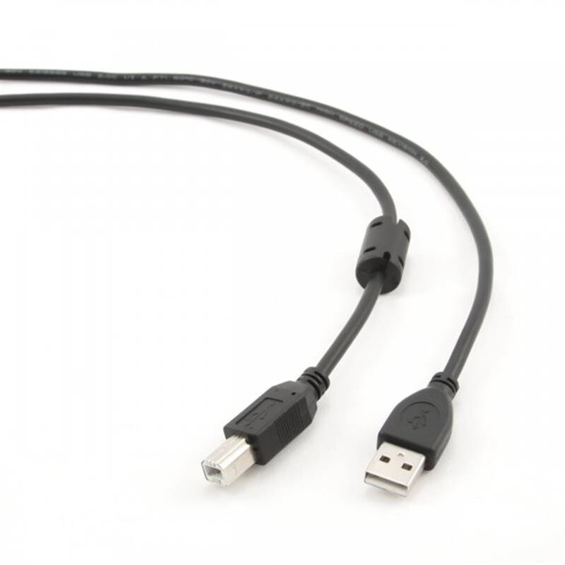 Кабель Cablexpert (CCFB-USB2-AMBM-1.5M) USB2.0-USB-B, феррит, 1.5 м, черный