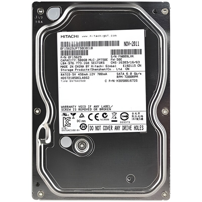 Накопитель HDD 3.5" SATA 500GB Hitachi 7200rpm 16MB (HDS721050CLA662)_Refurbished