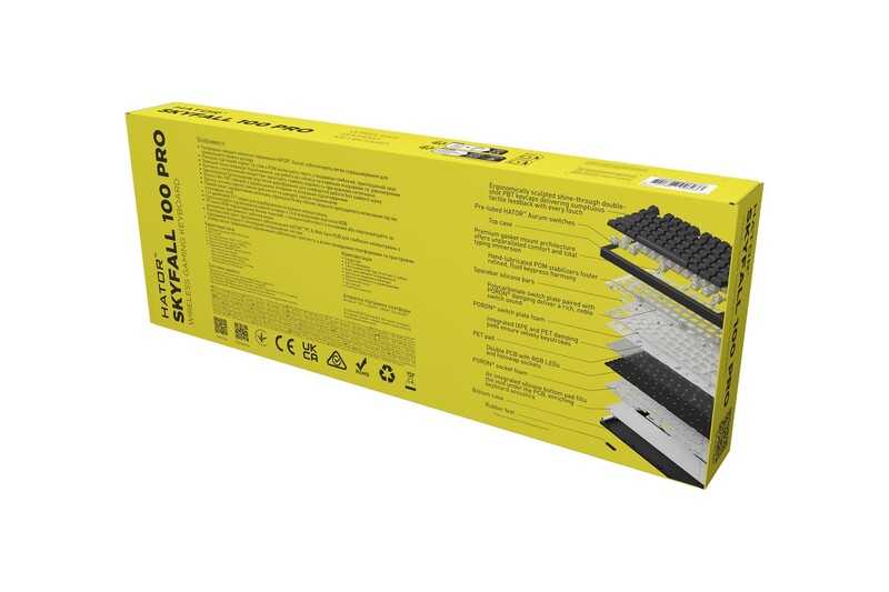 Клавиатура беспроводная Hator Skyfall 100 Pro Wireless Black (HTK4101UA)