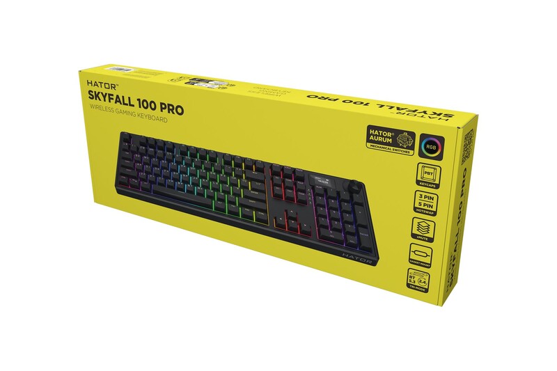 Клавиатура беспроводная Hator Skyfall 100 Pro Wireless Black (HTK4101UA)
