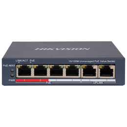 Коммутатор Hikvision DS-3E0106P-E/M(B) POE