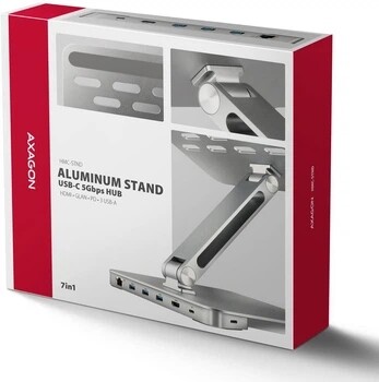 Подставка для ноутбука AXAGON HMC-STND USB-C 7in1 Silver (HMC-STND)