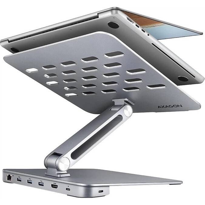 Подставка для ноутбука AXAGON HMC-STND USB-C 7in1 Silver (HMC-STND)
