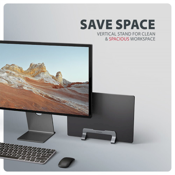 Подставка для ноутбука Axagon Vertical Stand for Laptops & Tablets Gray (STND-VG)