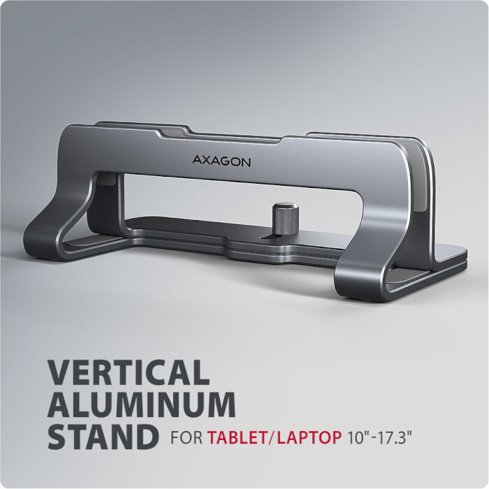Подставка для ноутбука Axagon Vertical Stand for Laptops & Tablets Gray (STND-VG)