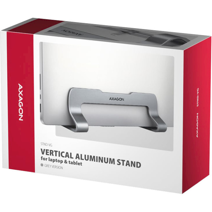 Подставка для ноутбука Axagon Vertical Stand for Laptops & Tablets Gray (STND-VG)