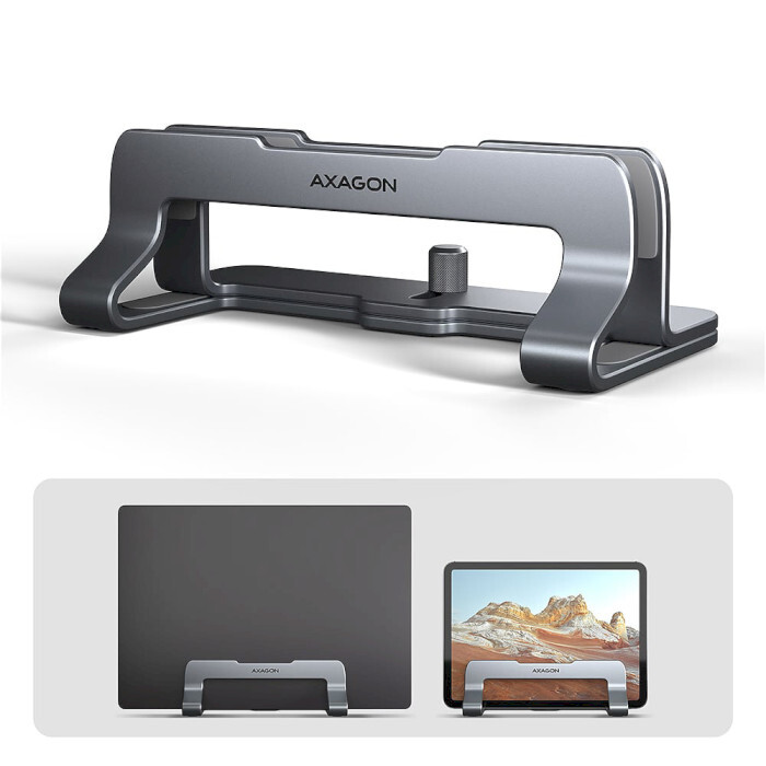 Подставка для ноутбука Axagon Vertical Stand for Laptops & Tablets Gray (STND-VG)