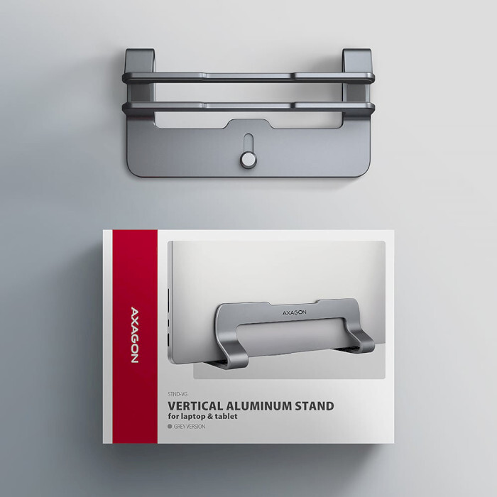 Подставка для ноутбука Axagon Vertical Stand for Laptops & Tablets Gray (STND-VG)