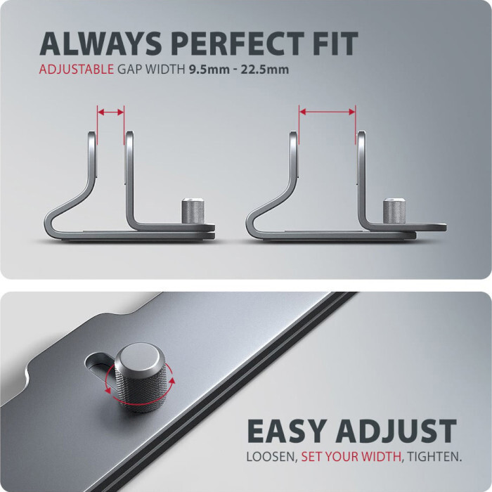 Подставка для ноутбука Axagon Vertical Stand for Laptops & Tablets Gray (STND-VG)