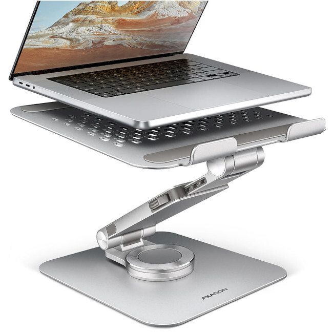 Подставка для ноутбука AXAGON Rotating Aluminum Stand for Laptop & Tablet Silver (STND-LR)