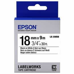 Стрічка Epson LK5WBN Standard Black/White 18mm/9m (C53S655006)