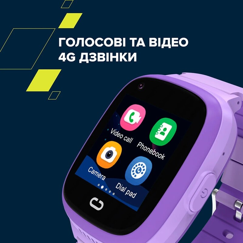Дитячий смарт-годинник Canyon Sunny KW-48 4G LTE Violet (CNE-KW48VL)