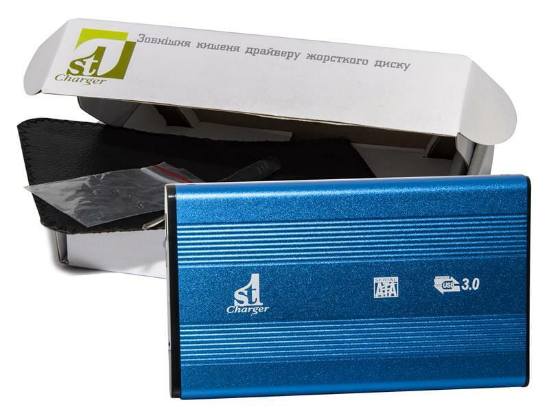 Внешний карман 1StCharger SATA HDD/SSD 2.5", USB 3.0, Blue (HDE1STU2530BB)
