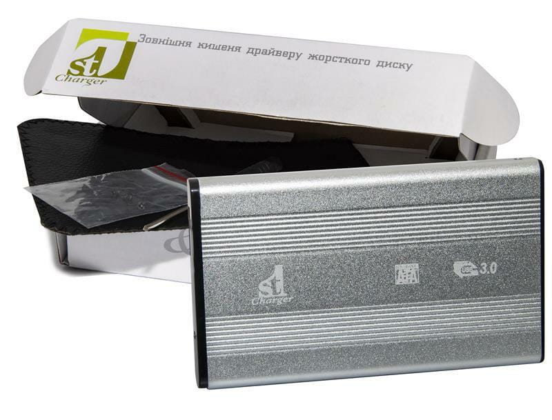 Внешний карман 1StCharger SATA HDD/SSD 2.5", USB 3.0, Silver (HDE1STU2530BS)