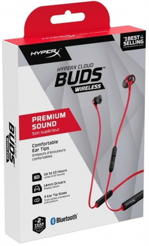 Bluetooth-гарнитура HyperX Cloud Buds Black/Red (HEBBXX-MC-RD/G)