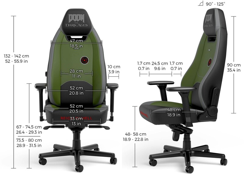 Кресло для геймеров Noblechairs Legend Doom The Dark Ages Edition (NBL-LGD-PU-DDA)