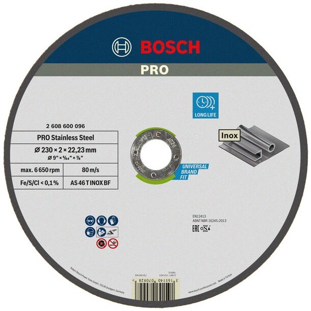 Круг отрезной Bosch Professional Expert for Inox (2.608.600.096)