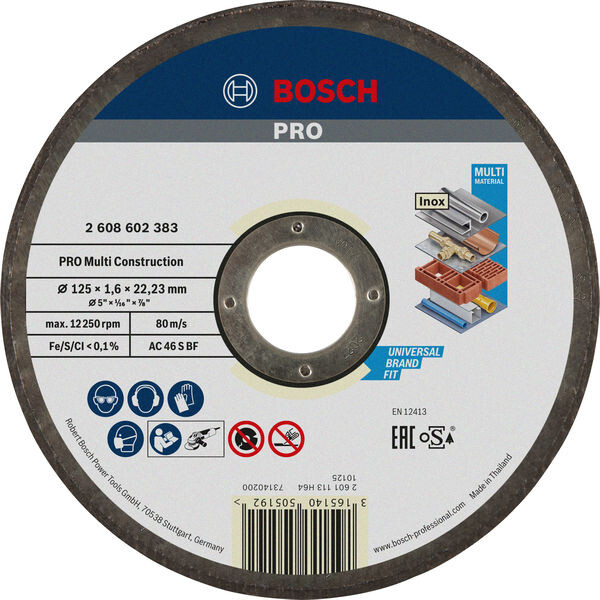 Круг отрезной Bosch Professional Multi Construction (2.608.602.383)