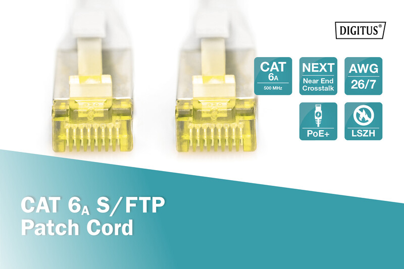 Патч-корд Digitus Cat.6a S/FTP, 25м, AWG 26/7, Cu, LSZH, сірий (DK-1644-A-250)