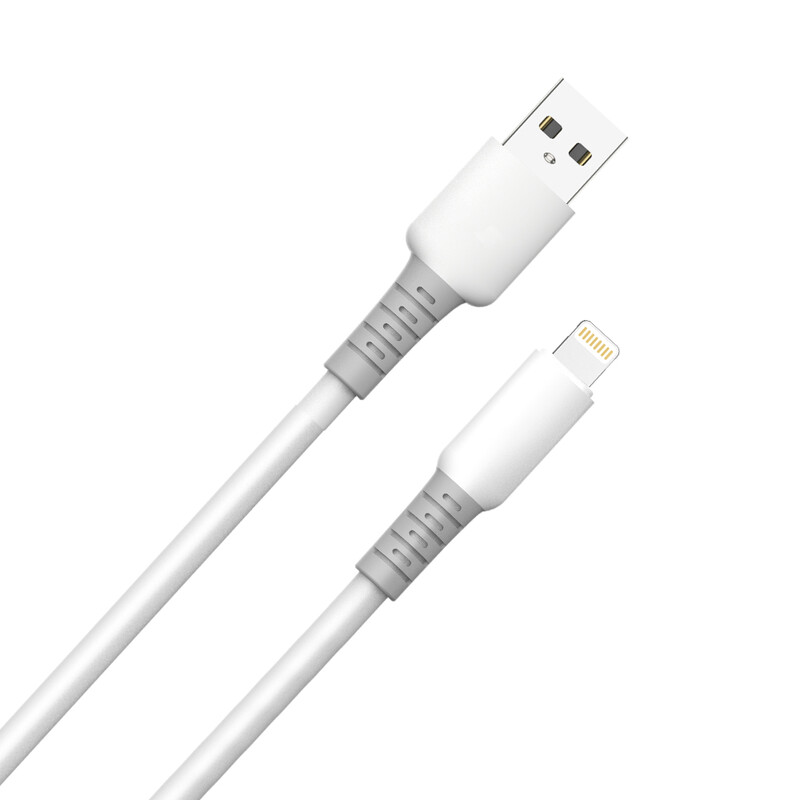 Кабель ColorWay USB - Lightning (M/M), liquid silicone, 3А, 1 м, White (CW-CBUL093-WT)