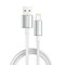 Фото - Кабель ColorWay USB - Lightning (M/M), zinc alloy braided, 3А, 1 м, White (CW-CBUL098-WT) | click.ua