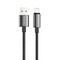 Фото - Кабель ColorWay USB - Lightning (M/M), zinc alloy braided, 3А, 2 м, Black (CW-CBUL099-BK) | click.ua