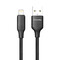 Фото - Кабель ColorWay USB - Lightning (M/M), TPE embossed, 3А, 1 м, Black (CW-CBUL101-BK) | click.ua
