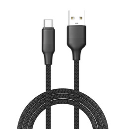 Кабель ColorWay USB - USB Type-C (M/M), TPE embossed, 3А, 1 м, Black (CW-CBUC101-BK)