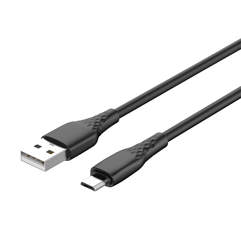 Кабель ColorWay USB - micro USB (M/M), textured PVC, 3А, 1 м, Black (CW-CBUM094-BK)