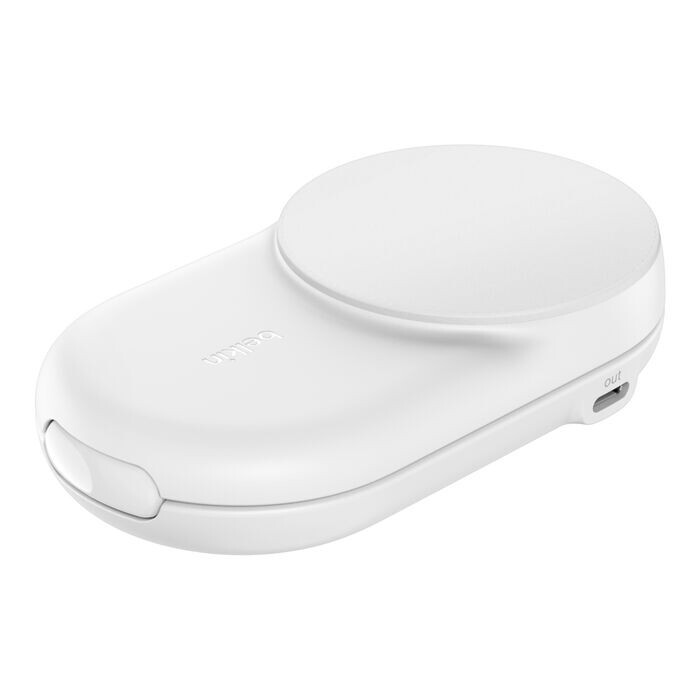 Беспроводное зарядное устройство Belkin UltraCharge 2-in-1 Foldable Magnetic Charger with Qi2 25W White (WIZ039KQWH)