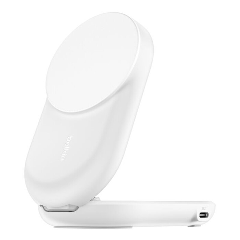 Беспроводное зарядное устройство Belkin UltraCharge 2-in-1 Foldable Magnetic Charger with Qi2 25W White (WIZ039KQWH)