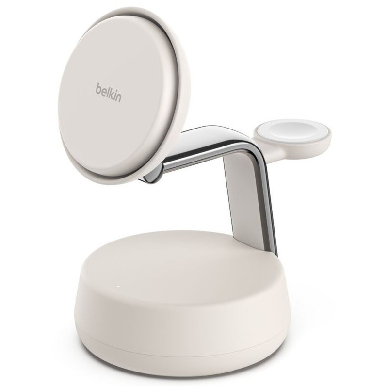 Беспроводное зарядное устройство Belkin UltraCharge Pro 3-in-1 Magnetic Charging Dock with Qi2 25W Sand (WIZ040KQSD)