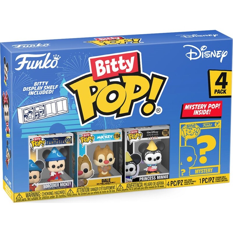 Набір подарунковий Funko POP (Bitty): Disney - Sorcerer Mickey 4pk (889698713214)