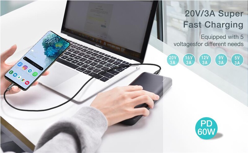 Кабель Choetech USB Type-C - USB Type-C (M/M) 100W, 1 м Black (XCC-1008)