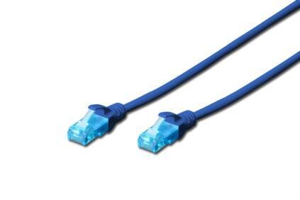 Патч-корд Digitus (DK-1512-010/B) cat.5e, U/UTP, 1м, AWG 26/7, PVC, синій
