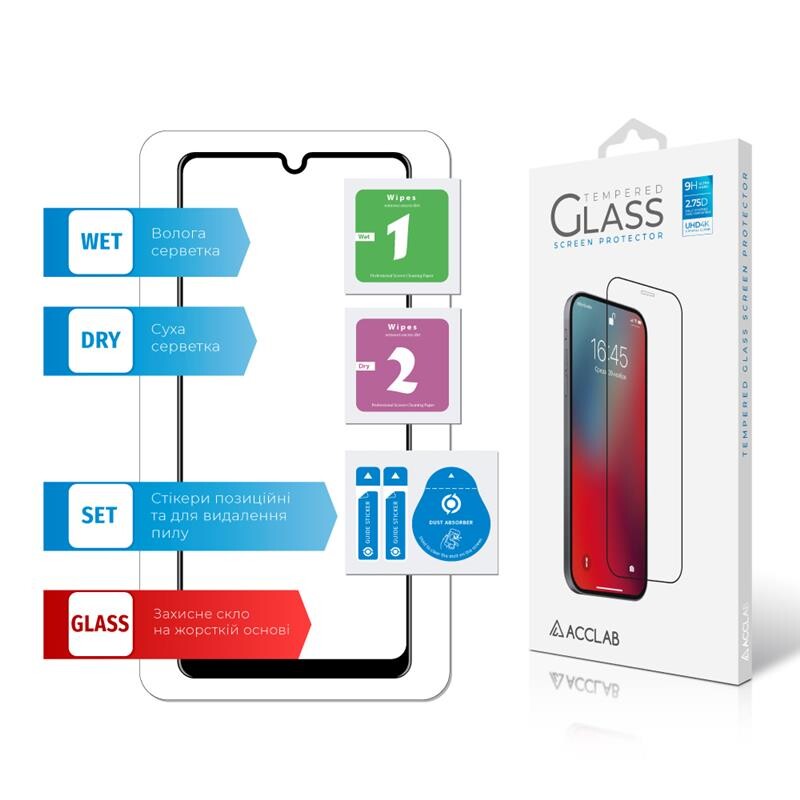 Защитное стекло ACCLAB Full Glue для Samsung Galaxy A31 SM-A315 Black (1283126508578)