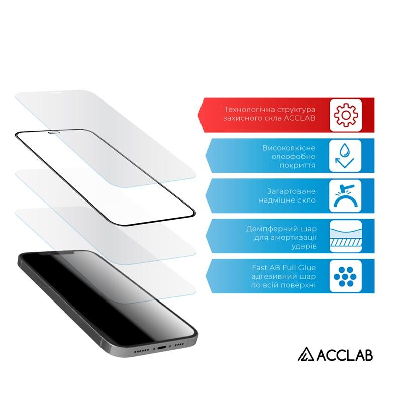 Захисне скло ACCLAB Full Glue для Samsung Galaxy A52 SM-A525 Black (1283126510540)