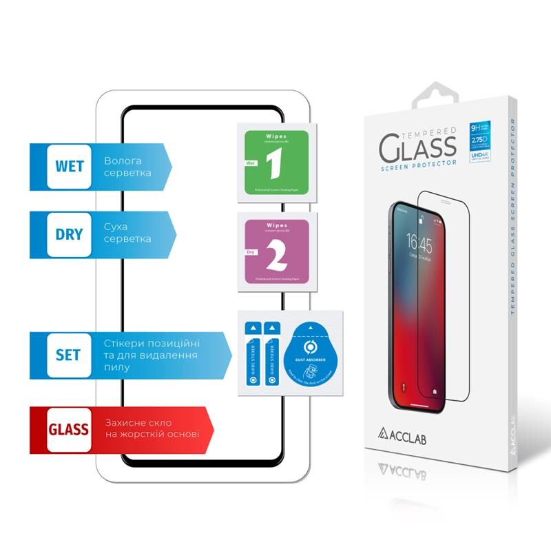 Захисне скло ACCLAB Full Glue для Samsung Galaxy A52 SM-A525 Black (1283126510540)