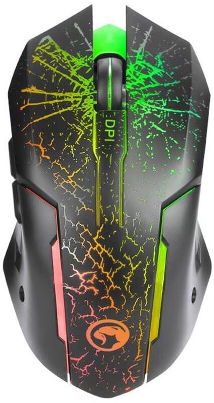 Мишка Marvo M207 7 colors-LED Black