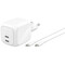 Фото - Сетевое зарядное устройство Belkin BoostCharge Pro New Dual USB-C GaN Wall Charger 67W + USB-C 1м White (WCH020KQ2MWH-B6) | click.ua
