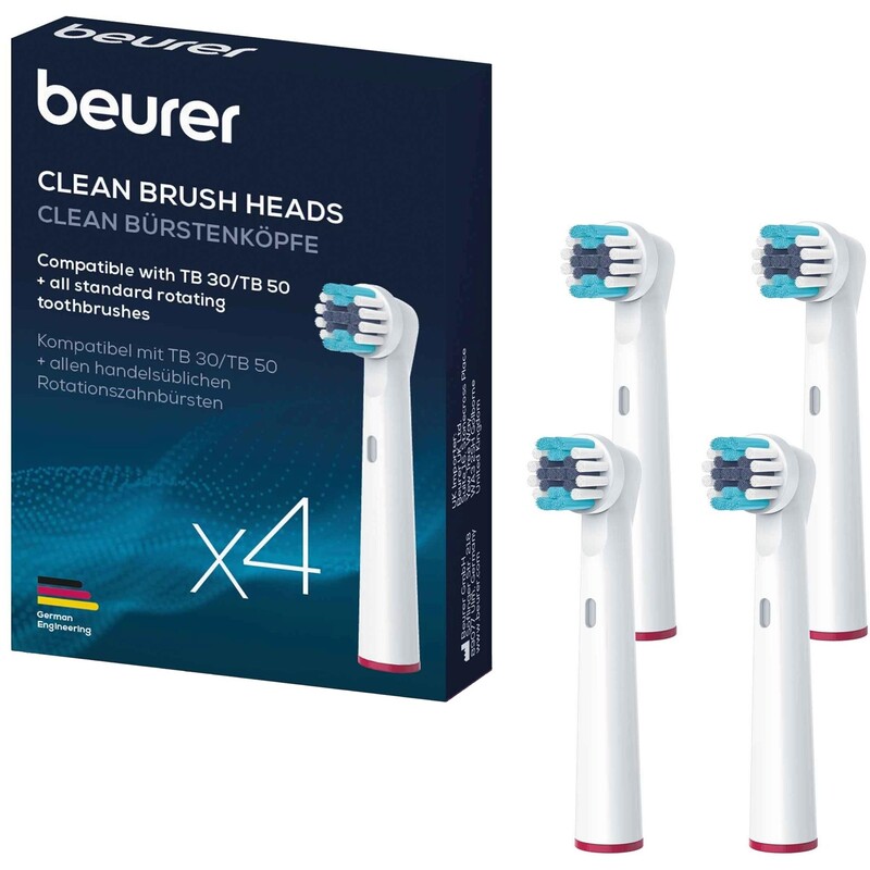Насадка для зубної щітки Beurer TB 30/50 Clean White 4 шт.