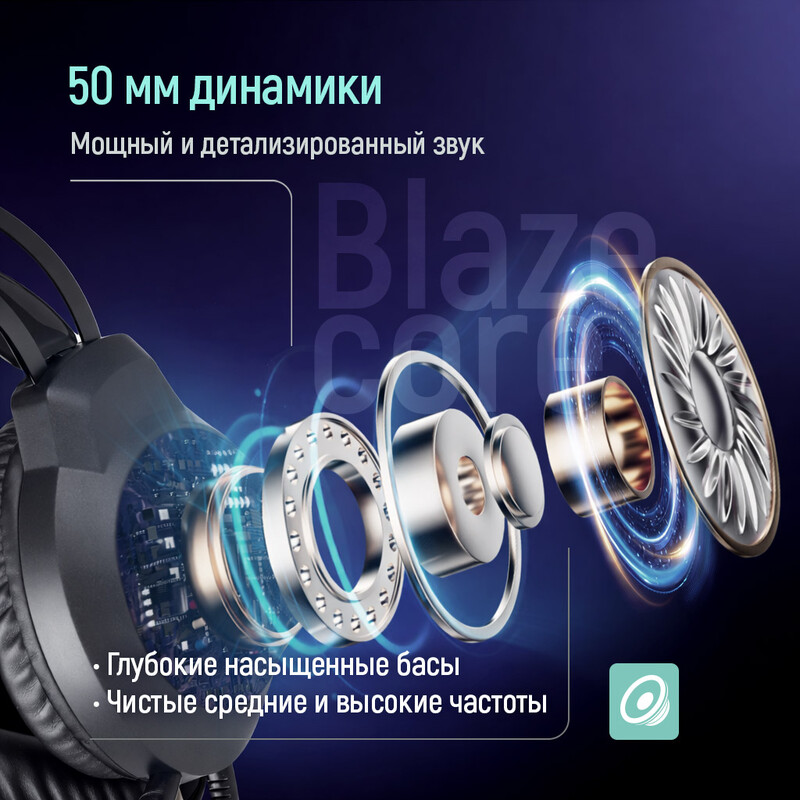 Гарнітура СolorWay BlazeCore RGB Black (CW-HPG03BK)